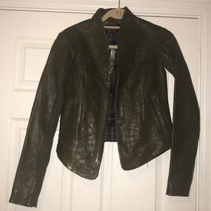 Lazerade/Veda Moto Jacket Textured Leather Finish